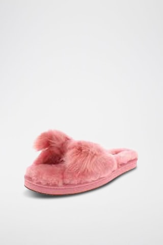 Chaussons en fourrure de mouton Mirabelle - Rose