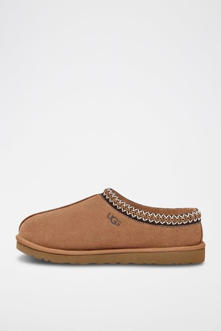 Chaussons fourrés en nubuck Tasman - Marron