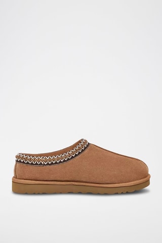 Chaussons fourrés en nubuck Tasman - Marron