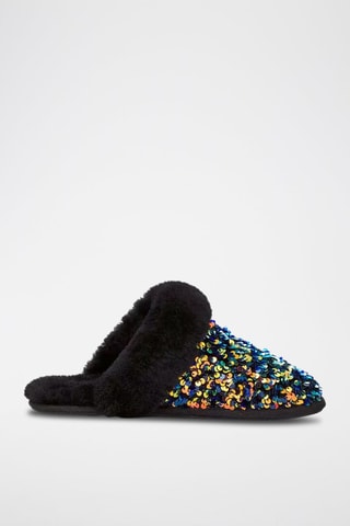 Chaussons fourrés Scuffette Ii Stellar Sequin - Noir