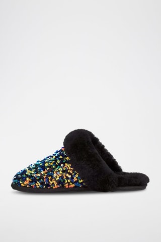 Chaussons fourrés Scuffette Ii Stellar Sequin - Noir