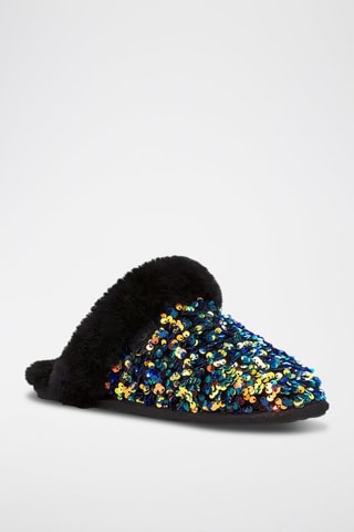 Chaussons fourrés Scuffette Ii Stellar Sequin - Noir