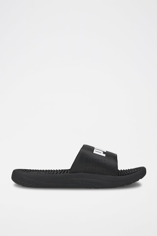 Sandales Softride Slide Massage 
Noir et blanc