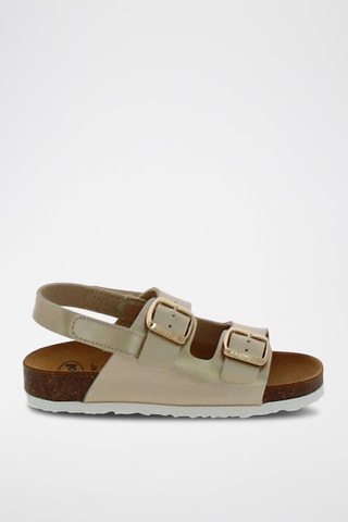 Sandales Turtle Beige et doré