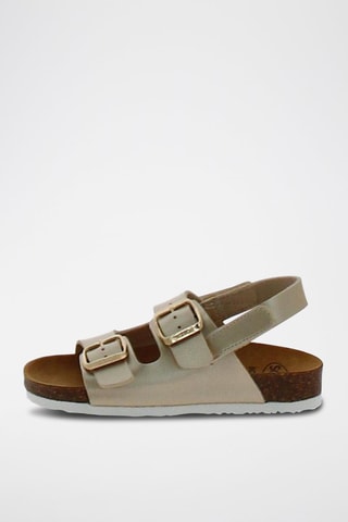 Sandales Turtle Beige et doré
