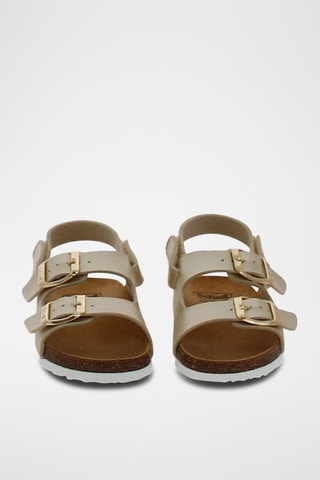 Sandales Turtle Beige et doré