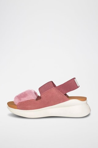 Sandales compensées en nubuck Silverlake - Rose