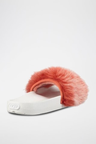 Sandales en fourrure de mouton Royale Tipped - Corail