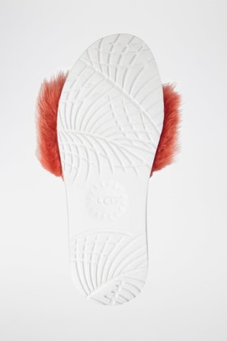 Sandales en fourrure de mouton Royale Tipped - Corail