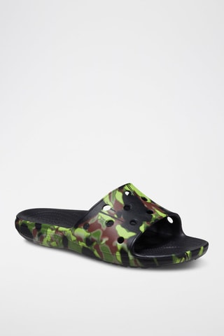 Claquettes Classic Noir et vert