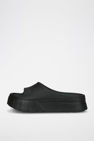 Claquettes plateformes Mayze Stack - Noir
