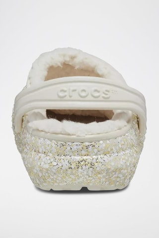 Sabots fourrés Classic Lined Glitter Clog Ecru