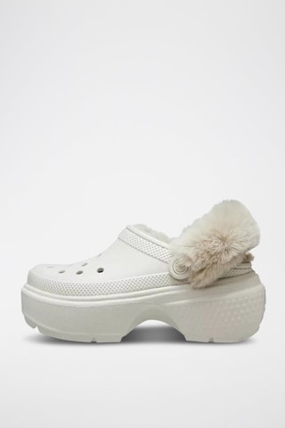 Sabots fourrés plateformes Stomp Lined Clog - Blanc
