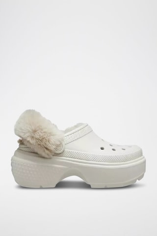 Sabots fourrés plateformes Stomp Lined Clog - Blanc
