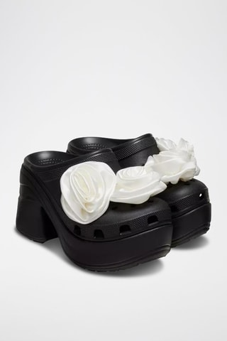 Sabots à talons Siren Rosette Clog - Noir