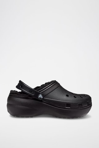 Sabots fourrés plateformes Classic Plateform Lined Clog - Noir