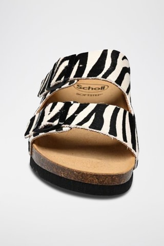 Mules en nubuck Josephine Noir et blanc