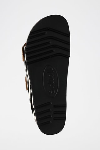 Mules en nubuck Josephine Noir et blanc