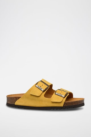 Mules en nubuck Josephine Jaune