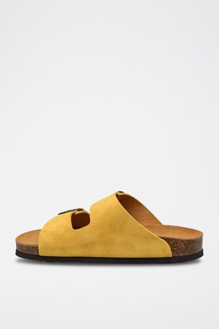 Mules en nubuck Josephine Jaune