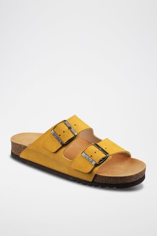 Mules en nubuck Josephine Jaune