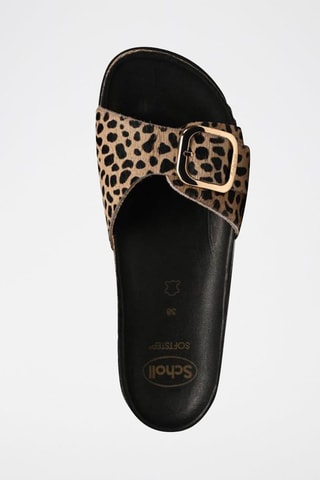 Mules en nubuck Kathleen Noir et camel