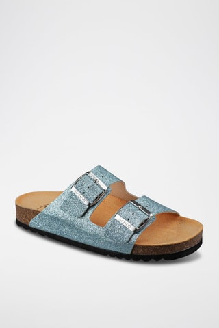 Mules Josephine Gris-bleu