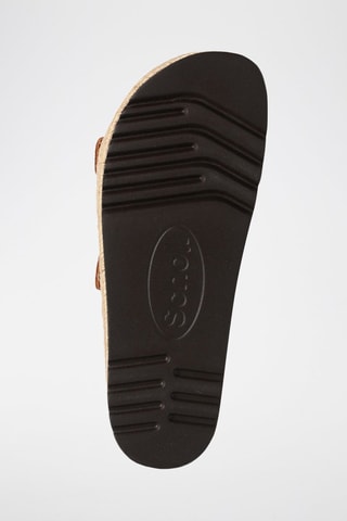 Mules plateformes en nubuck Inès Camel