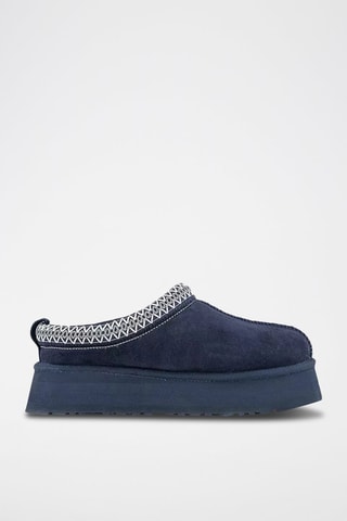 Chaussons plateformes en nubuck Tazz - Bleu marine