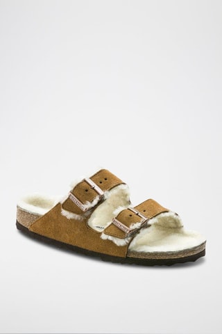 Mules fourrées en nubuck Arizona - Marron