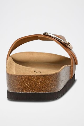 Mules en cuir Kathleen Camel