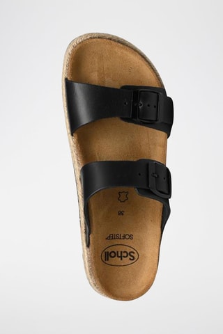 Mules plateformes en cuir Ines Noir