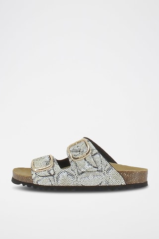 Mules Noelle Gris et doré