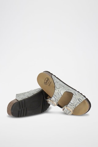 Mules Noelle Gris et doré