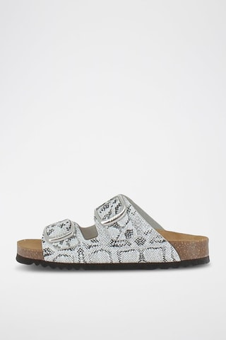 Mules Noelle Gris et argenté