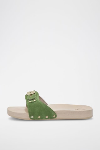 Mules en nubuck Pescura Vert