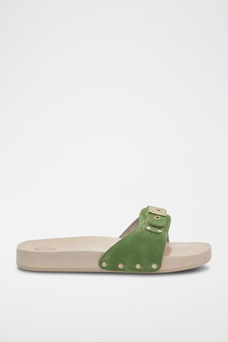 Mules en nubuck Pescura Vert