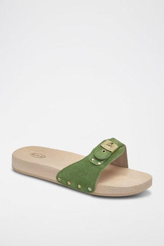 Mules en nubuck Pescura Vert
