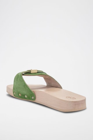 Mules en nubuck Pescura Vert