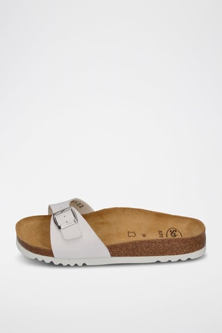 Mules en cuir Estelle Blanc