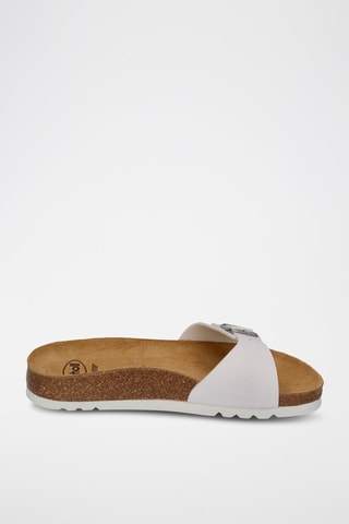 Mules en cuir Estelle Blanc