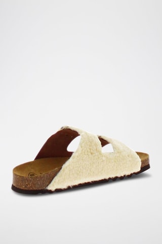 Mules Josephine Rouge brique et beige