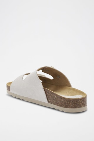 Mules en nubuck Alba Blanc