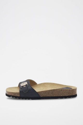 Mules en cuir Nina Noir