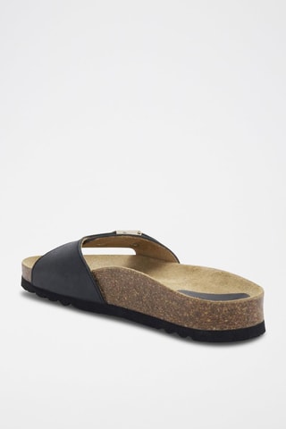 Mules en cuir Nina Noir