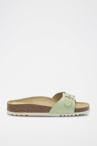 Mules en nubuck Nina Vert