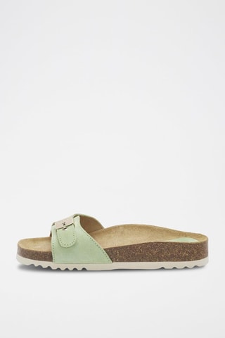 Mules en nubuck Nina Vert