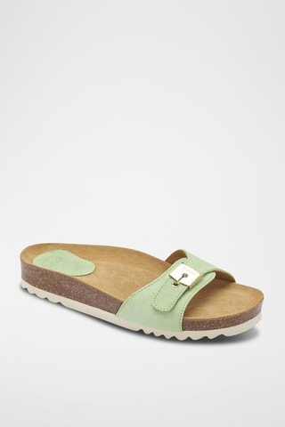 Mules en nubuck Nina Vert