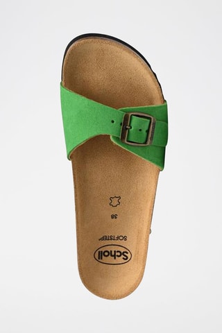 Mules en nubuck Estelle Vert