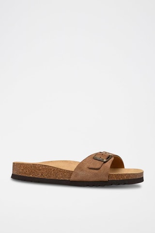 Mules en Nubuck Estelle Marron
